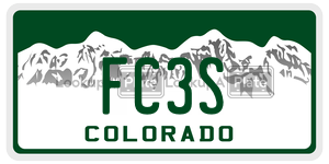 FC3S  license plate in CO