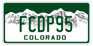 FCDP95  license plate in CO