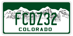 FCDZ32  license plate in CO