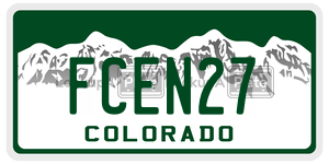 FCEN27  license plate in CO