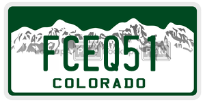 FCEQ51  license plate in CO