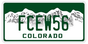 FCEW56  license plate in CO