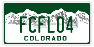 FCFL04  license plate in CO