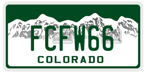 FCFW66  license plate in CO