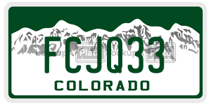 FCJQ33  license plate in CO