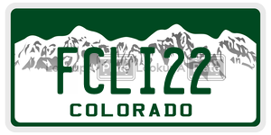FCLI22  license plate in CO