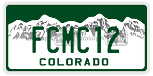 FCMC12  license plate in CO