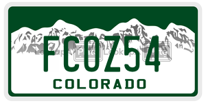 FCOZ54  license plate in CO
