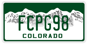 FCPG98  license plate in CO