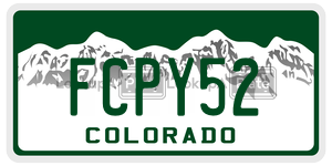 FCPY52  license plate in CO