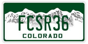 FCSR36  license plate in CO