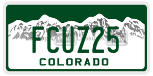 FCUZ25  license plate in CO