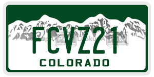 FCVZ21  license plate in CO
