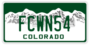 FCWN54  license plate in CO