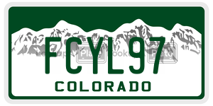 FCYL97  license plate in CO