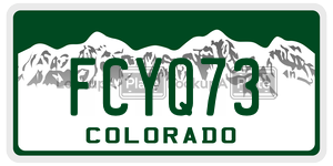 FCYQ73  license plate in CO