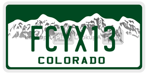 FCYX13  license plate in CO