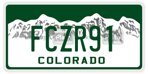 FCZR91  license plate in CO