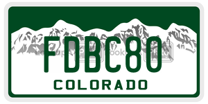 FDBC80  license plate in CO