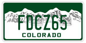 FDCZ65  license plate in CO