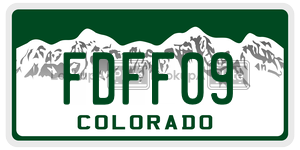 FDFF09  license plate in CO