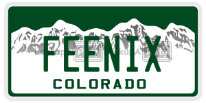FEENIX  license plate in CO