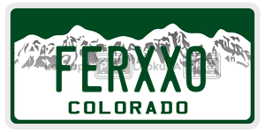 FERXXO license plate in Colorado