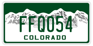 FFQ054  license plate in CO