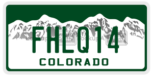 FHLQ14  license plate in CO