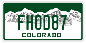 FHOD87  license plate in CO