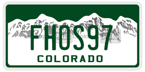 FHOS97  license plate in CO