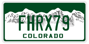 FHRX79  license plate in CO