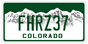 FHRZ37  license plate in CO