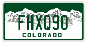 FHXQ90  license plate in CO