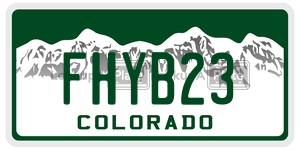 FHYB23  license plate in CO