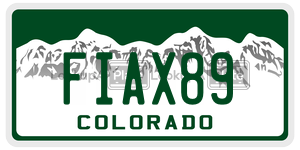 FIAX89  license plate in CO