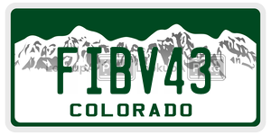 FIBV43  license plate in CO