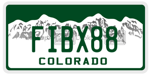 FIBX88  license plate in CO