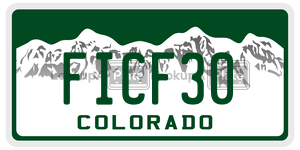 FICF30  license plate in CO