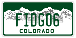 FIDG06  license plate in CO
