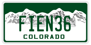 FIEN36  license plate in CO