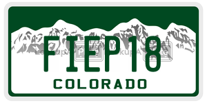 FIEP18  license plate in CO