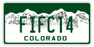 FIFC14  license plate in CO