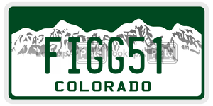 FIGG51  license plate in CO