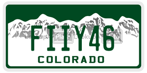 FIIY46  license plate in CO