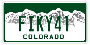 FIKY41  license plate in CO