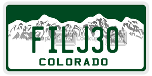 FILJ30  license plate in CO