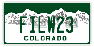 FILW23  license plate in CO