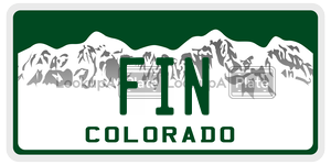 FIN  license plate in CO