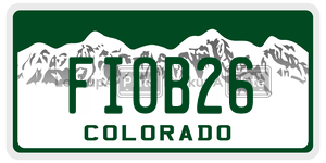 FIOB26  license plate in CO